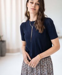 Sweater LA FEMME Dark blue