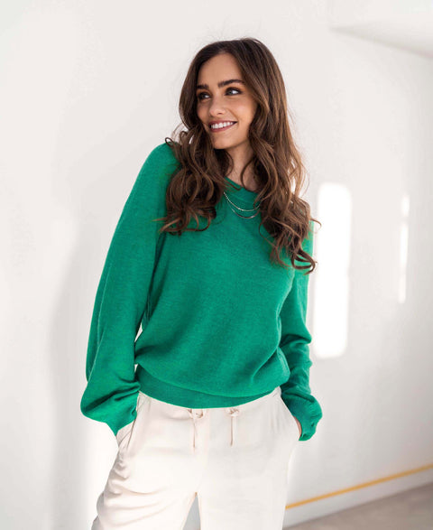 Woolen sweater LA JOLIE Green