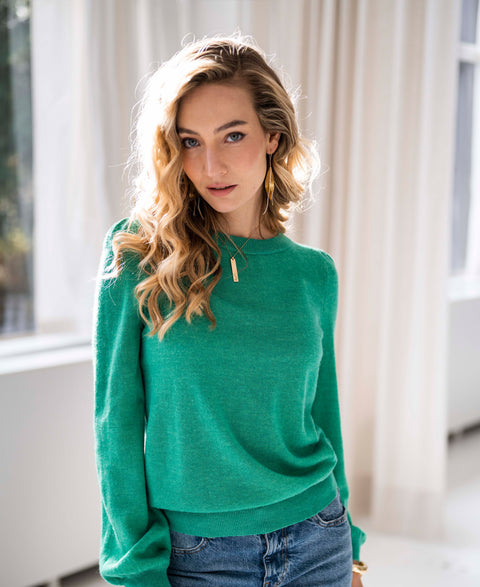 Woolen sweater LA JOLIE Green