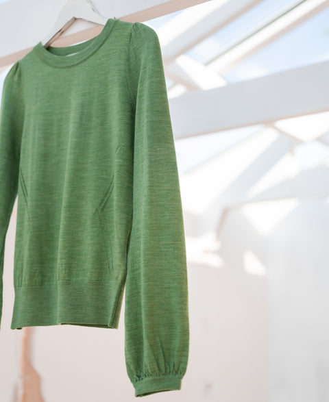 Merino wool sweater LA COEUR Greenery