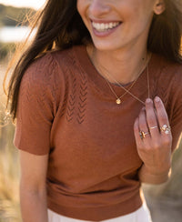 Pullover LA FEMME Karamell