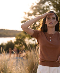 Pullover LA FEMME Karamell