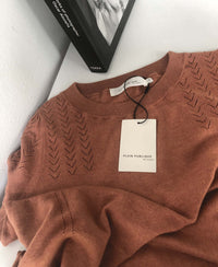 Pullover LA FEMME Karamell