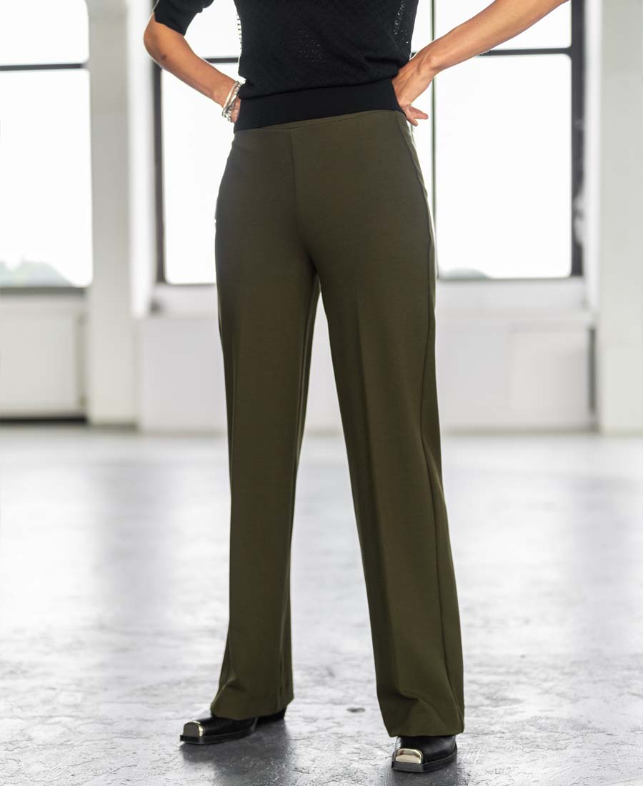 Wide-leg trousers LA POISY Army