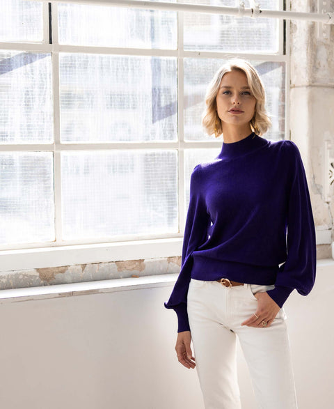 Turtleneck sweater LES SALLES Royal blue