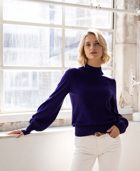 Turtleneck sweater LES SALLES Royal blue