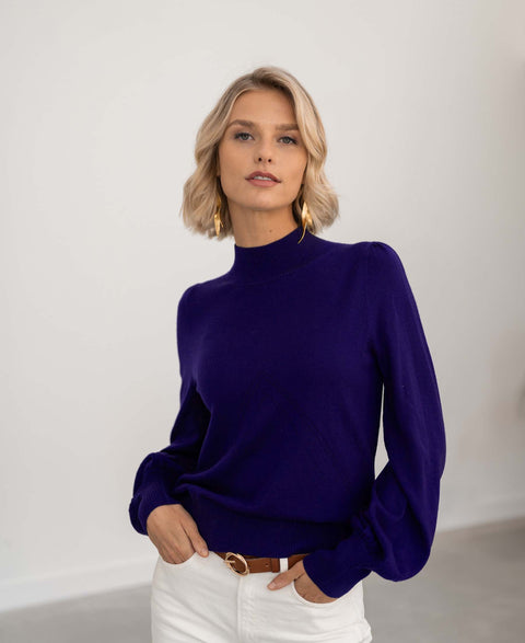 Turtleneck sweater LES SALLES Royal blue