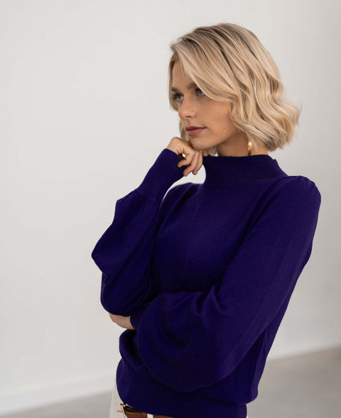 Turtleneck sweater LES SALLES Royal blue