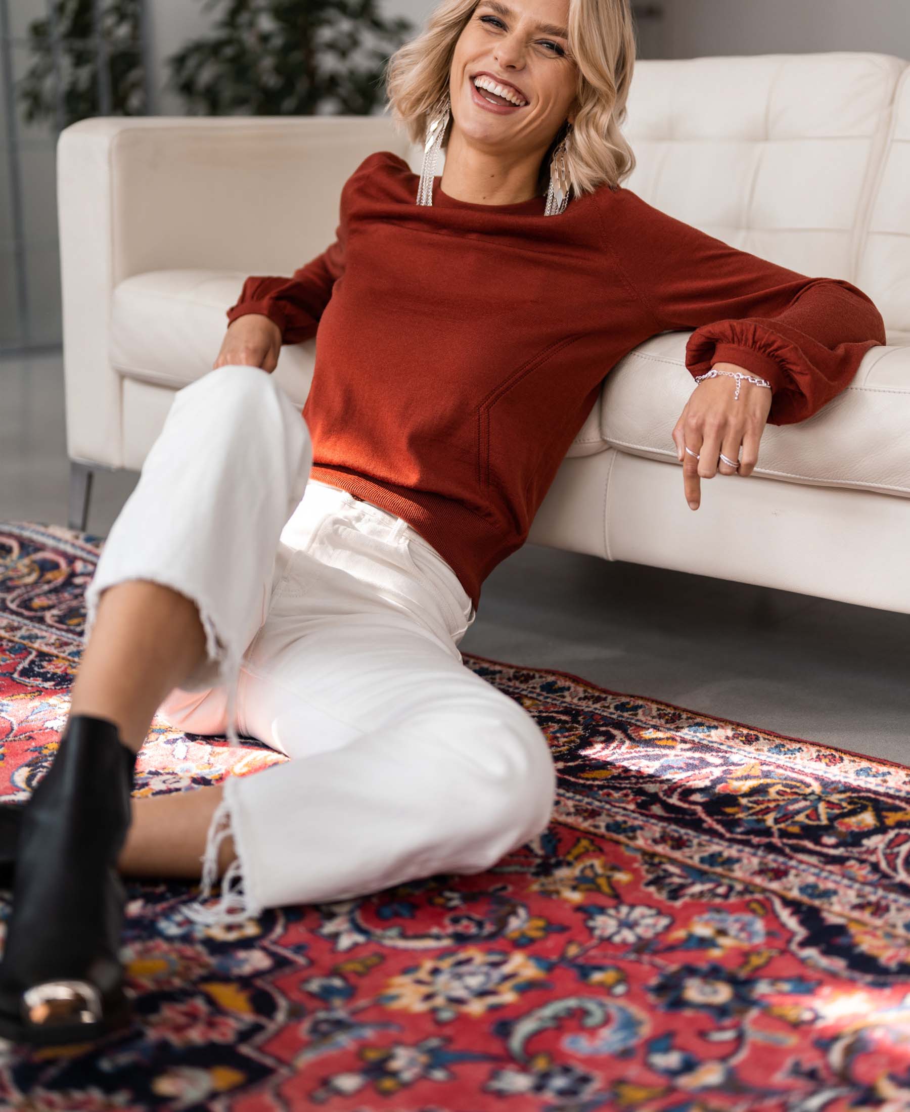 Merino sweater LA COEUR Rosewood