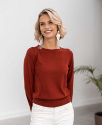 Merino sweater LA COEUR Rosewood