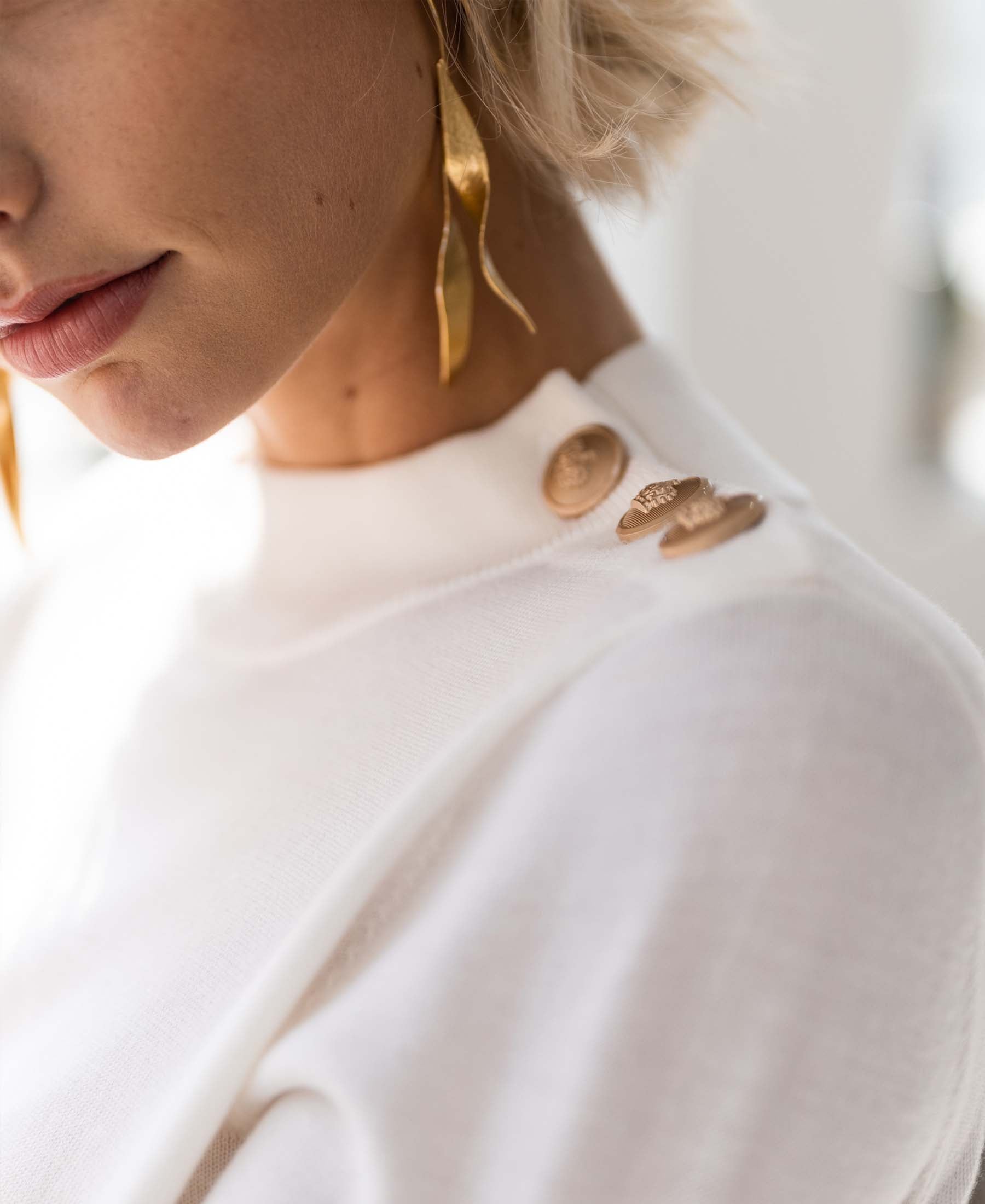 Merino sweater LA CLIQUE Ivory white