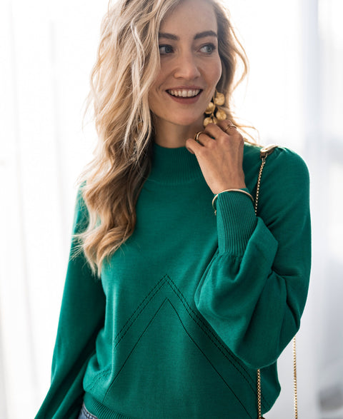Turtleneck sweater LES SALLES Paris green