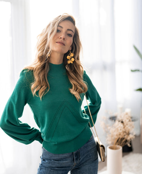 Turtleneck sweater LES SALLES Paris green