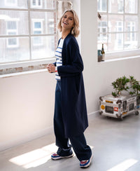 Bretonischer Pullover L'ELISA Ivory- Denim blau