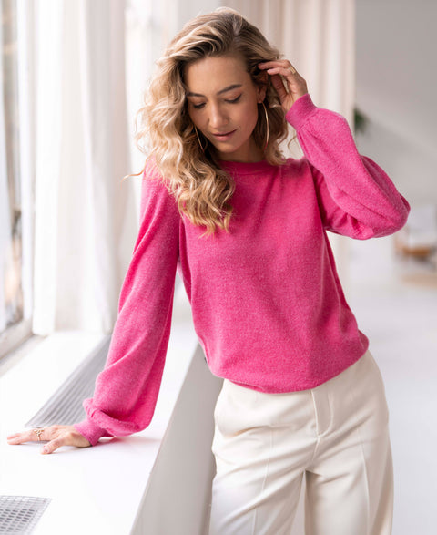 Woolen sweater LA JOLIE Pink