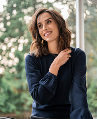 Merino sweater LA COEUR Dark Blue