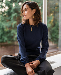Merino sweater LA COEUR Dark Blue