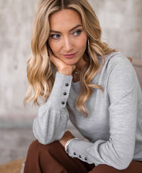 Pullover aus Merinowolle LA MARIS Silbergrau