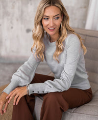 Pullover aus Merinowolle LA MARIS Silbergrau