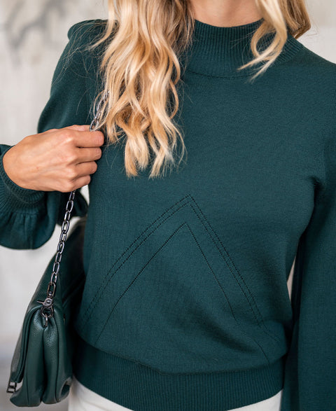Turtleneck sweater LES SALLES Dark green