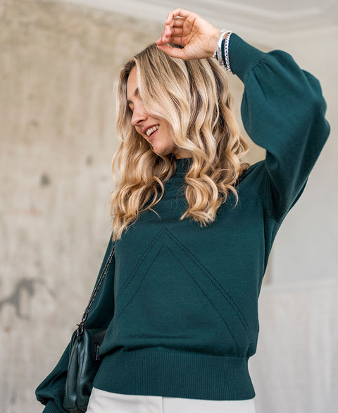 Turtleneck sweater LES SALLES Darkgreen